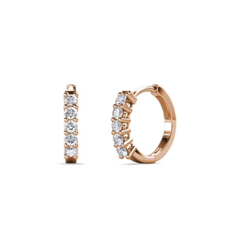 Aricia Petite 0.30 ctw Diamond Hoop Earrings 