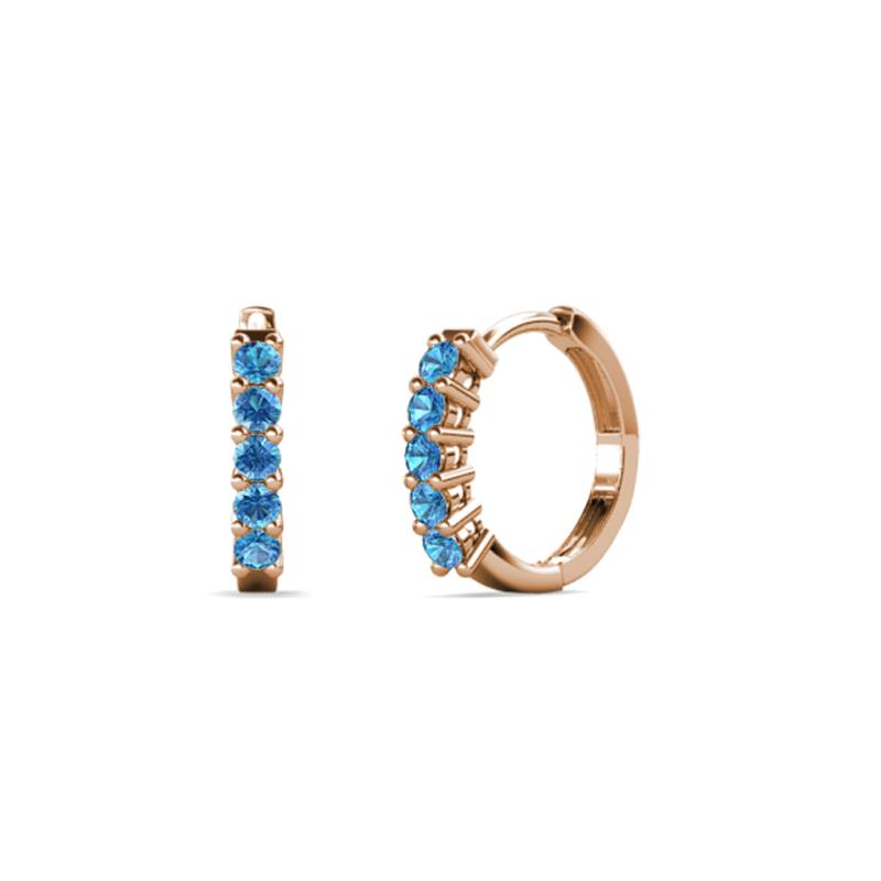 Aricia Petite 0.25 ctw Blue Topaz Hoop Earrings 