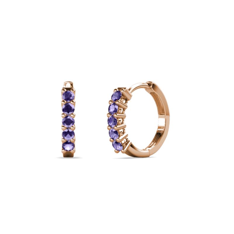 Aricia Petite 0.22 ctw Iolite Hoop Earrings 