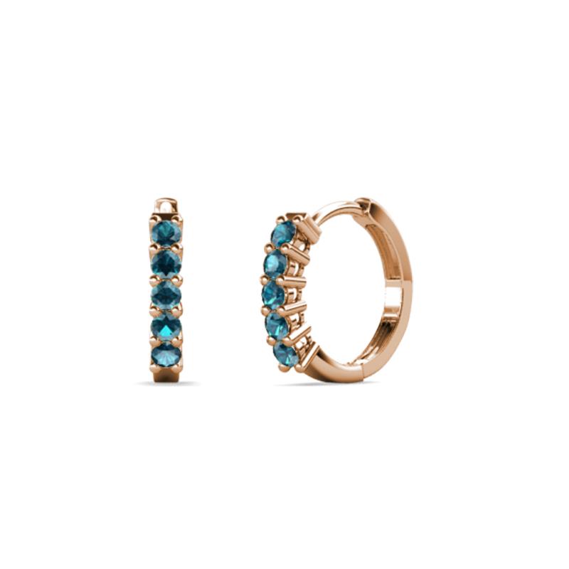 Aricia Petite 0.25 ctw London Blue Topaz Hoop Earrings 