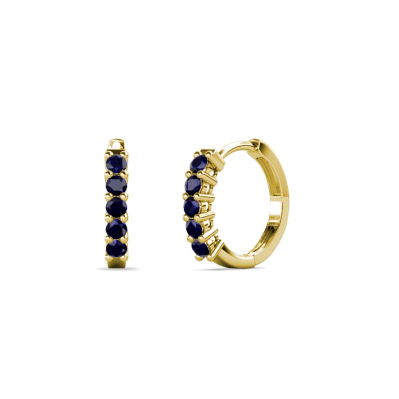 Aricia Petite 0.30 ctw Blue Sapphire Hoop Earrings 