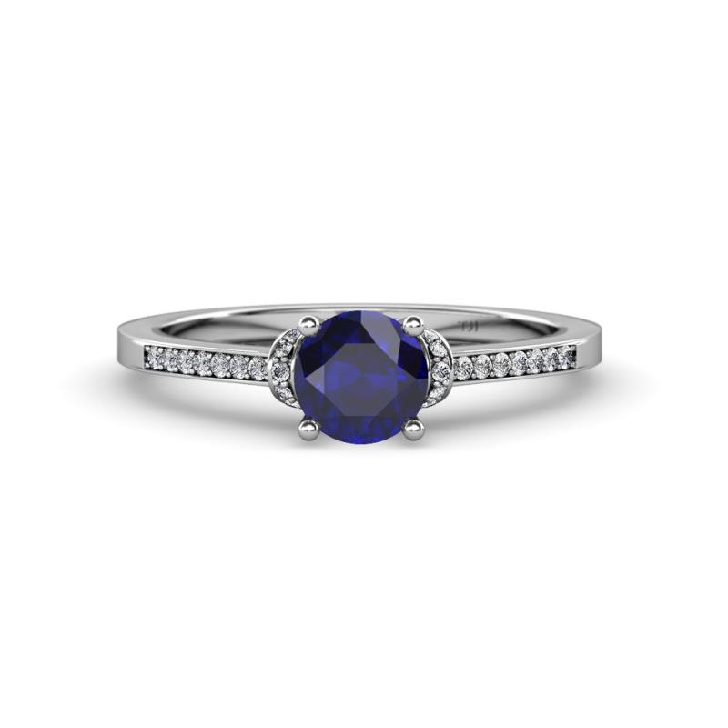 Nessa Blue Sapphire and Diamond Bridal Set Ring 