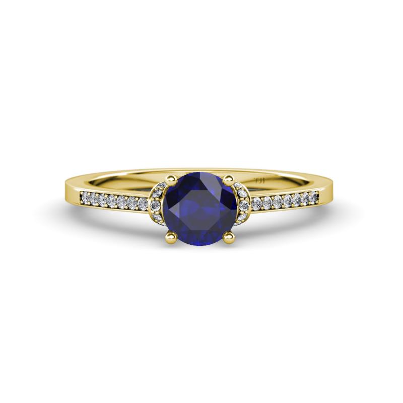 Nessa Blue Sapphire and Diamond Bridal Set Ring 