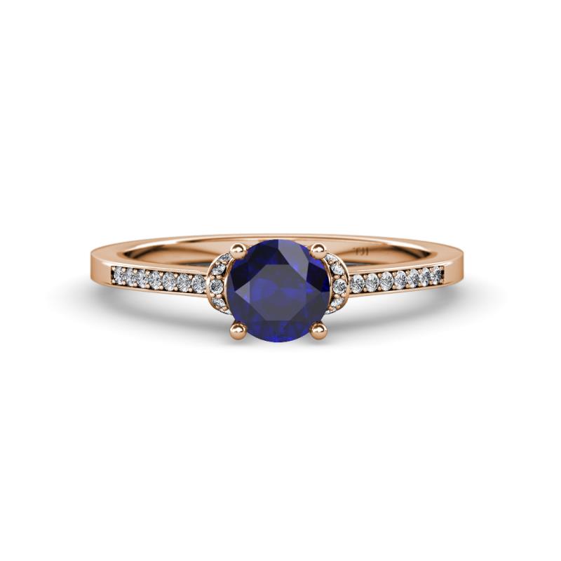 Nessa Blue Sapphire and Diamond Bridal Set Ring 