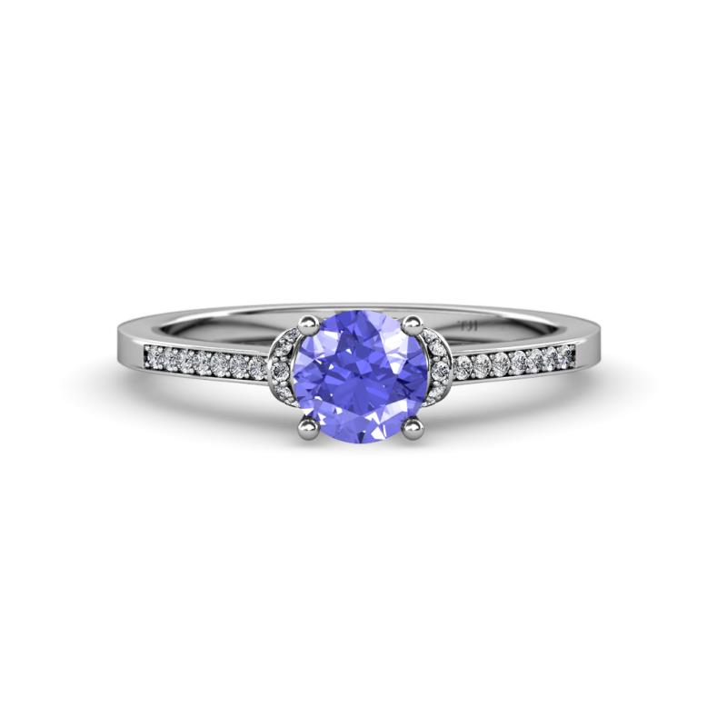 Nessa Tanzanite and Diamond Bridal Set Ring 