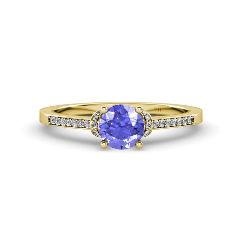 Nessa Tanzanite and Diamond Bridal Set Ring 