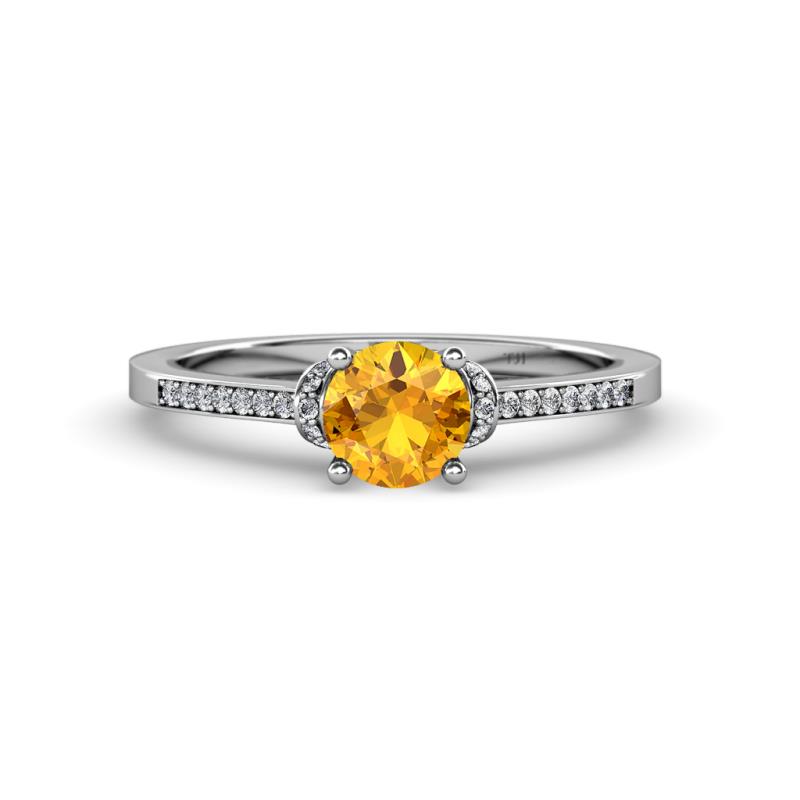 Nessa Citrine and Diamond Bridal Set Ring 