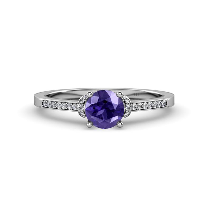 Nessa Iolite and Diamond Bridal Set Ring 