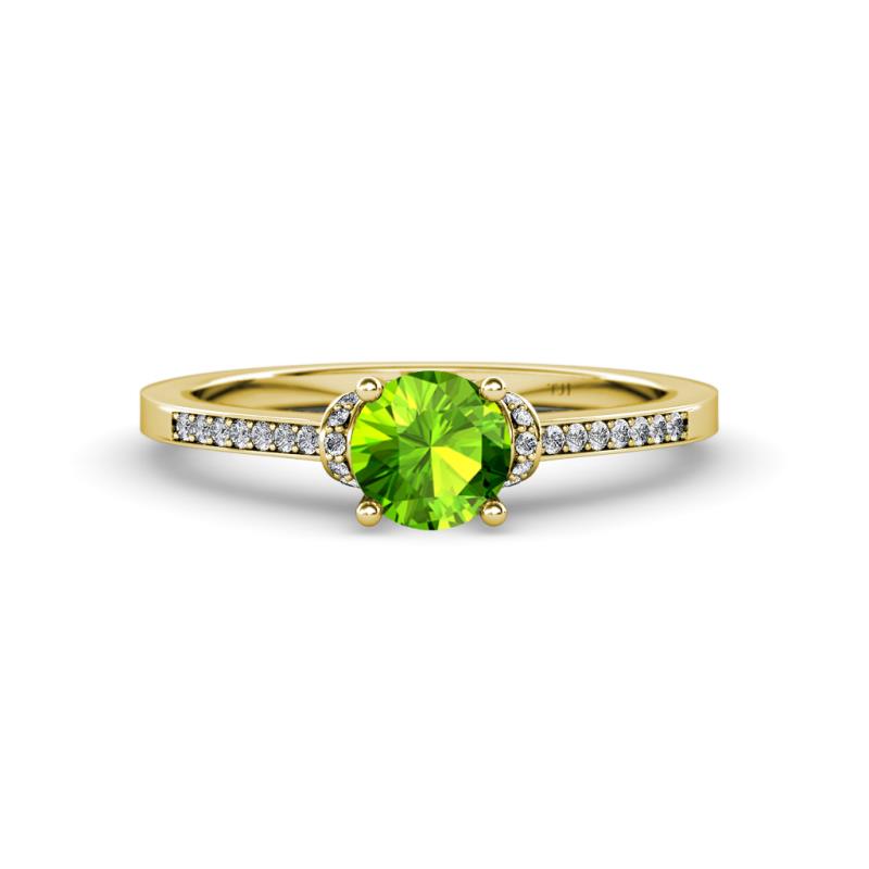 Nessa Peridot and Diamond Bridal Set Ring 