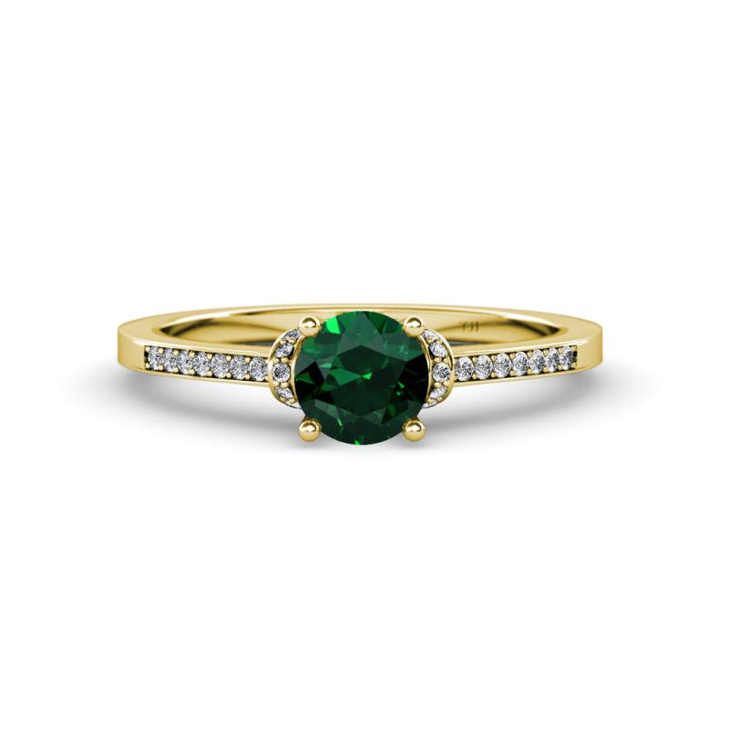 Nessa Emerald and Diamond Bridal Set Ring 
