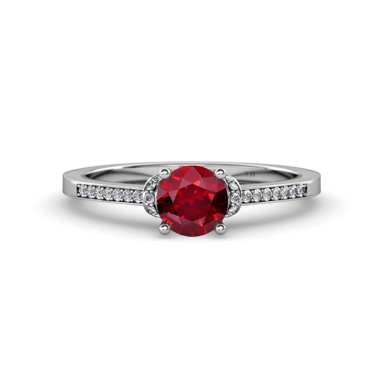 Nessa Ruby and Diamond Bridal Set Ring 