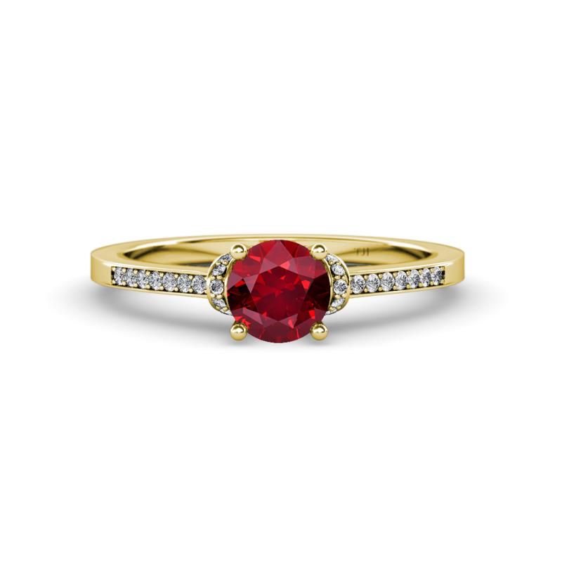 Nessa Ruby and Diamond Bridal Set Ring 