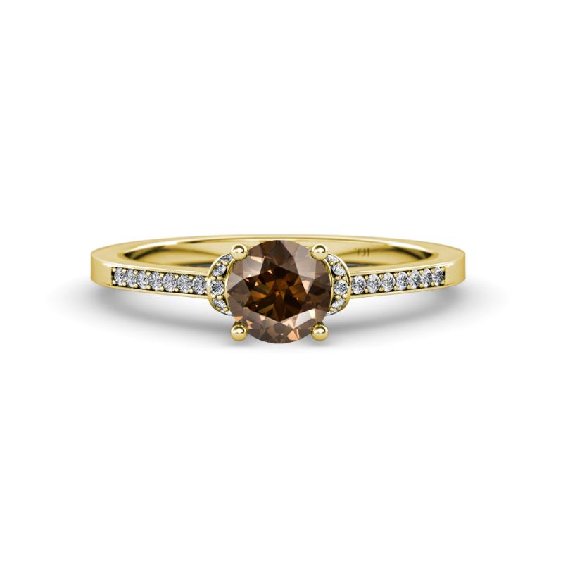 Nessa Smoky Quartz and Diamond Bridal Set Ring 