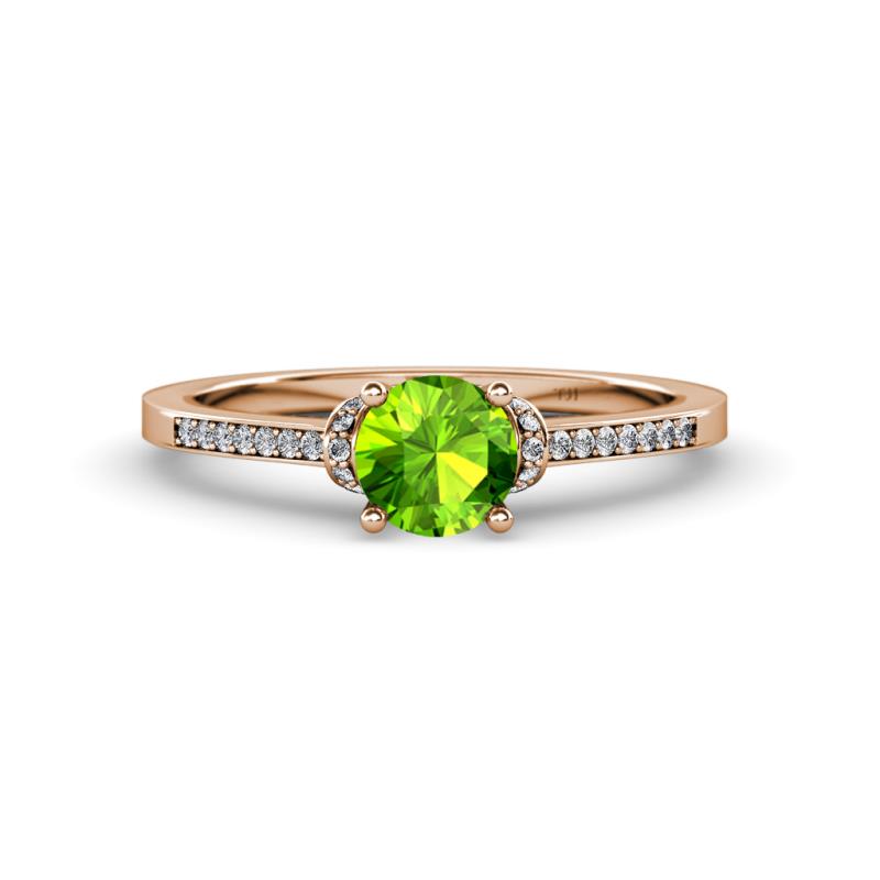 Nessa Peridot and Diamond Bridal Set Ring 