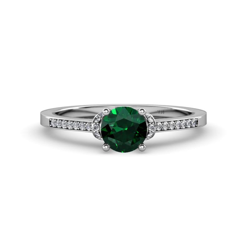 Nessa Emerald and Diamond Bridal Set Ring 