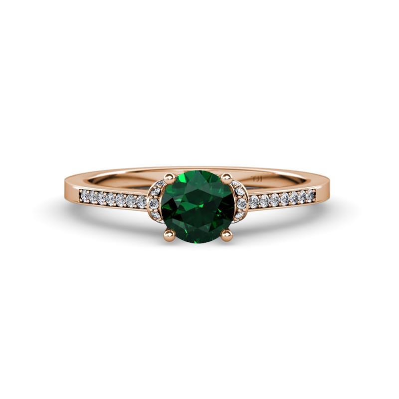 Nessa Emerald and Diamond Bridal Set Ring 