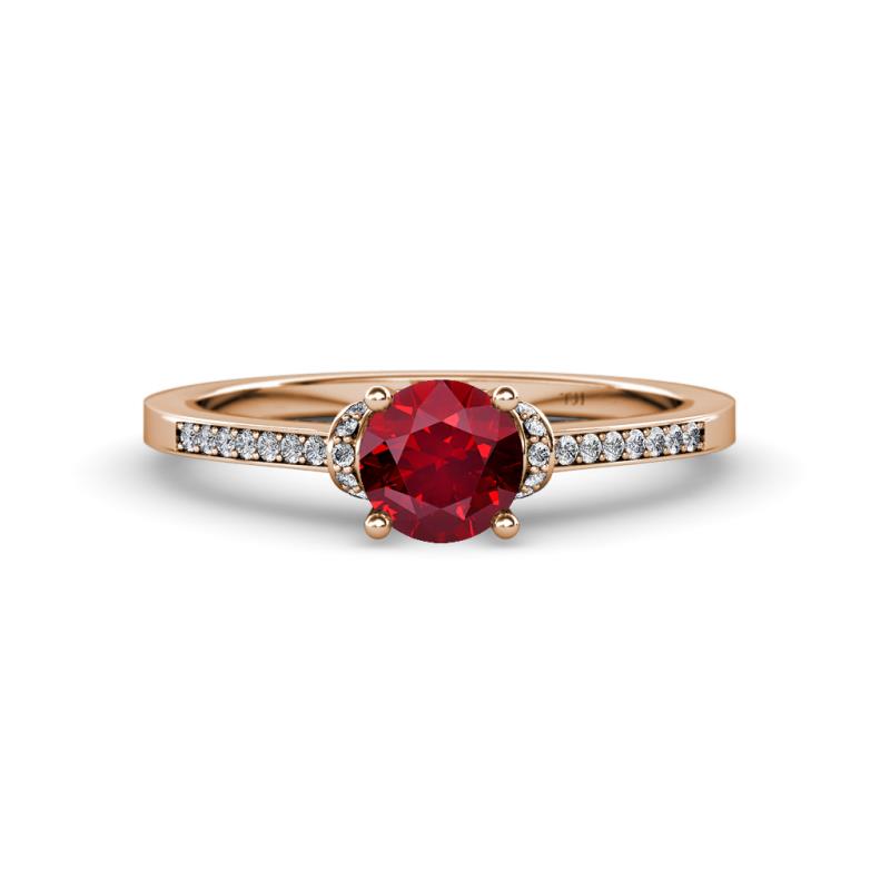 Nessa Ruby and Diamond Bridal Set Ring 