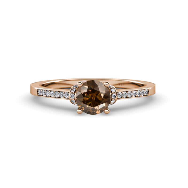 Nessa Smoky Quartz and Diamond Bridal Set Ring 