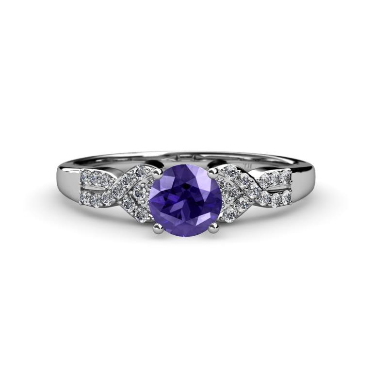 Serene Iolite and Diamond Bridal Set Ring 