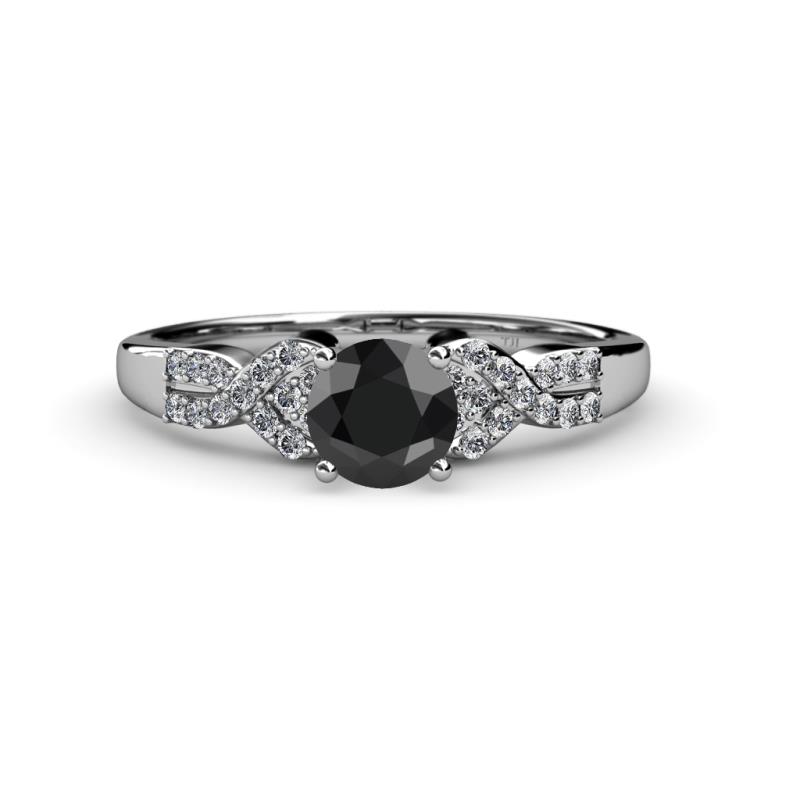 Serene Black and White Diamond Bridal Set Ring 