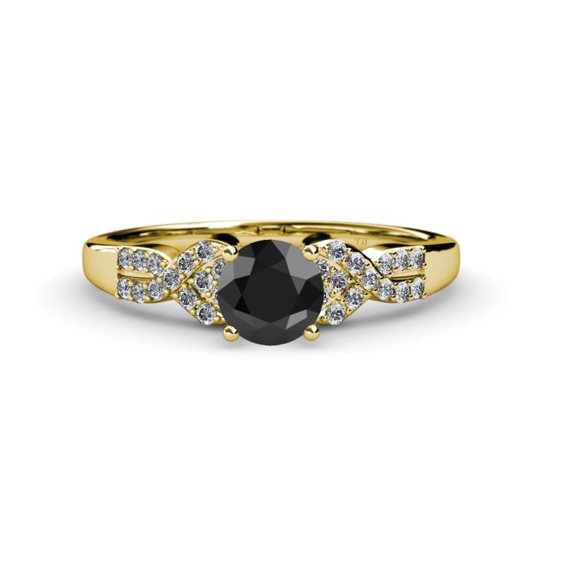 Serene Black and White Diamond Bridal Set Ring 