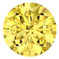 Jianna 6.00 mm Cushion Lab Created Yellow Sapphire and IGI Certified Round Lab Grown Diamond 2 Stone Promise Ring 